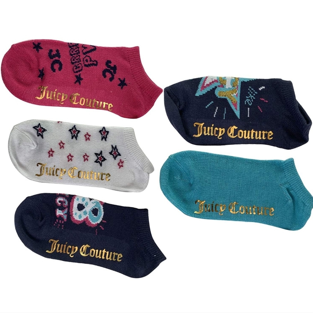 NEW Kids size 10 - 4 Juicy Couture Socks 5 pairs